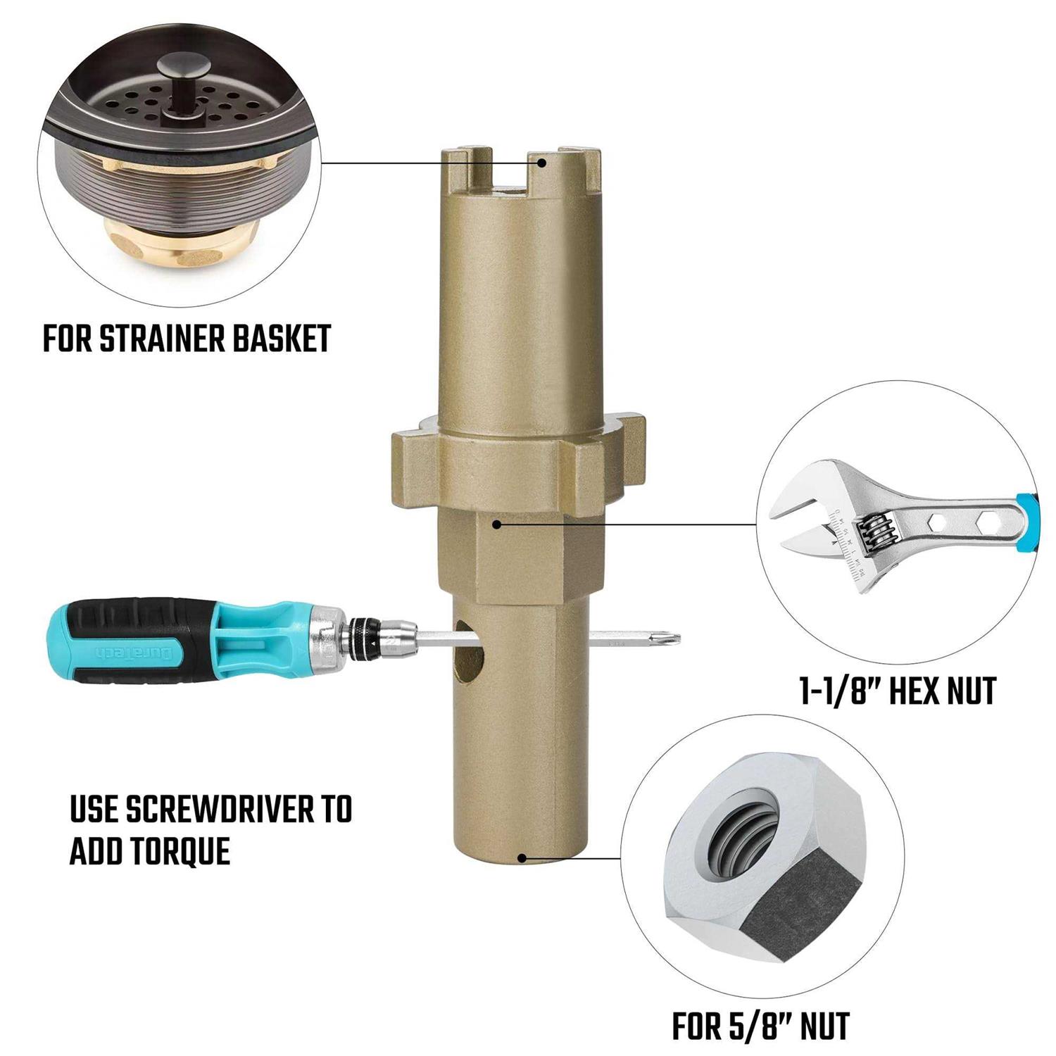 DURATECH Faucet Wrench, Sink Wrench, 8 in 1 Plumbing Wrench, Faucet Installation and Removal Tool for Plumbing Repair - Cheap Fitting