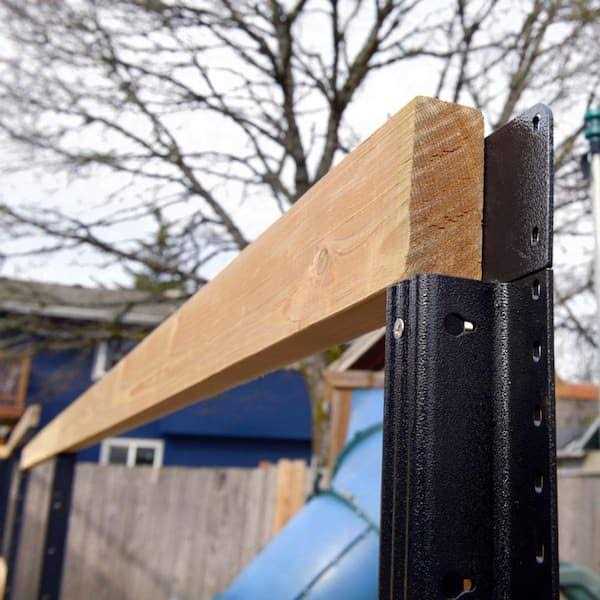 Lifetime Steel Post 7-ft H x 4-in W Black Steel Post Line Fence Post LTP - Cheap Fitting