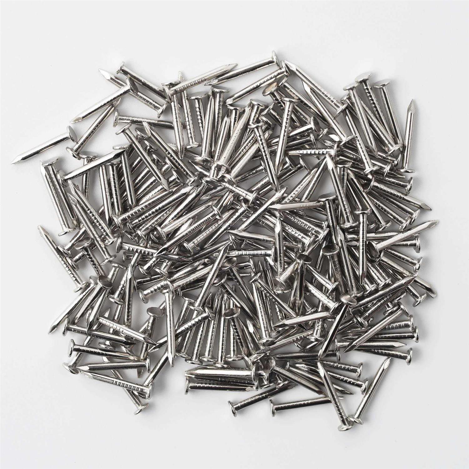 1200pcs Hardware Nails 1/2” × 18 Ga Nickel Plated Hanging Nails Flat Head Nails - Cheap Fitting