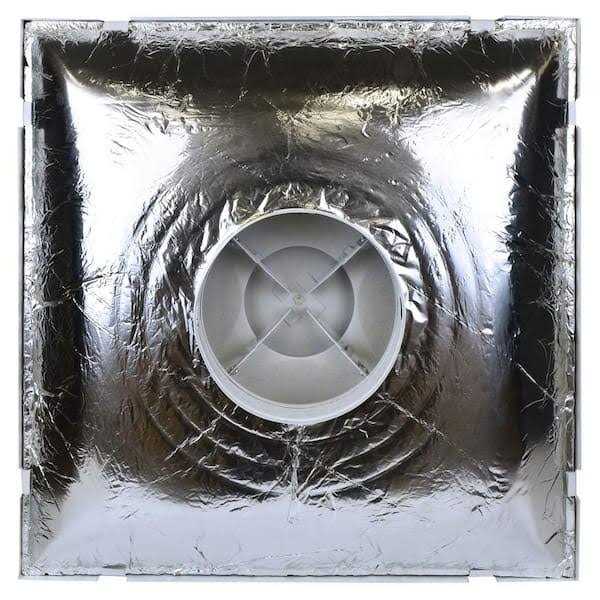 Venti Air 24 in. x 24 in. T-Bar Drop Ceiling Lay-in Supply Diffuser with Round Collar/Neck and R6 Insulation - Cheap Fitting