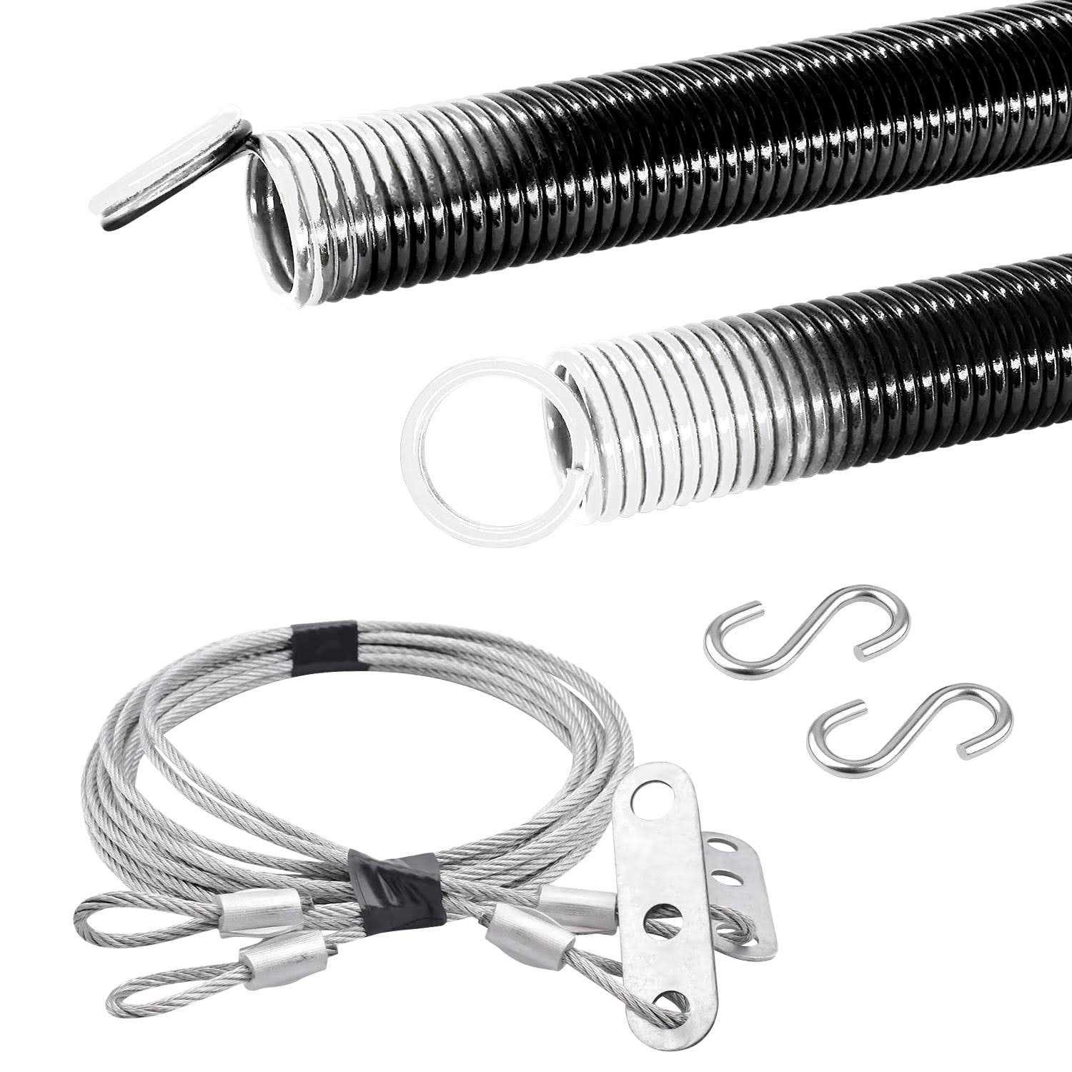 Hardwarex Supply Garage Electrophoresis Extension Spring with Safety Cable - Cheap Fitting