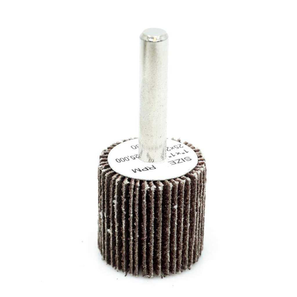 Benchmark Abrasives 1 Aluminum Oxide Flap Wheel with 1/4 Shank Mounted - Cheap Fitting