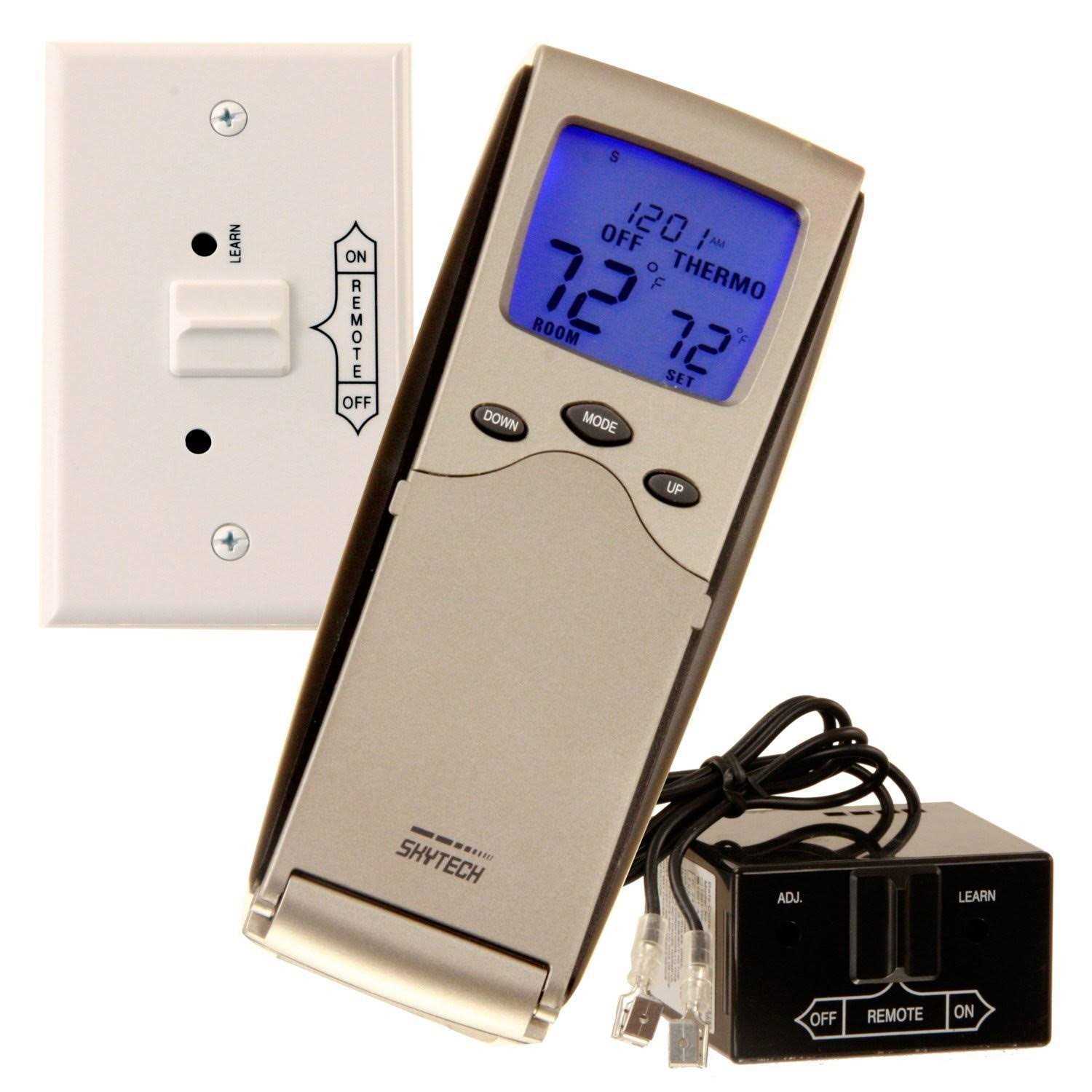 Skytech Backlit Programmable Fireplace Remote Control with Thermostat - Cheap Fitting