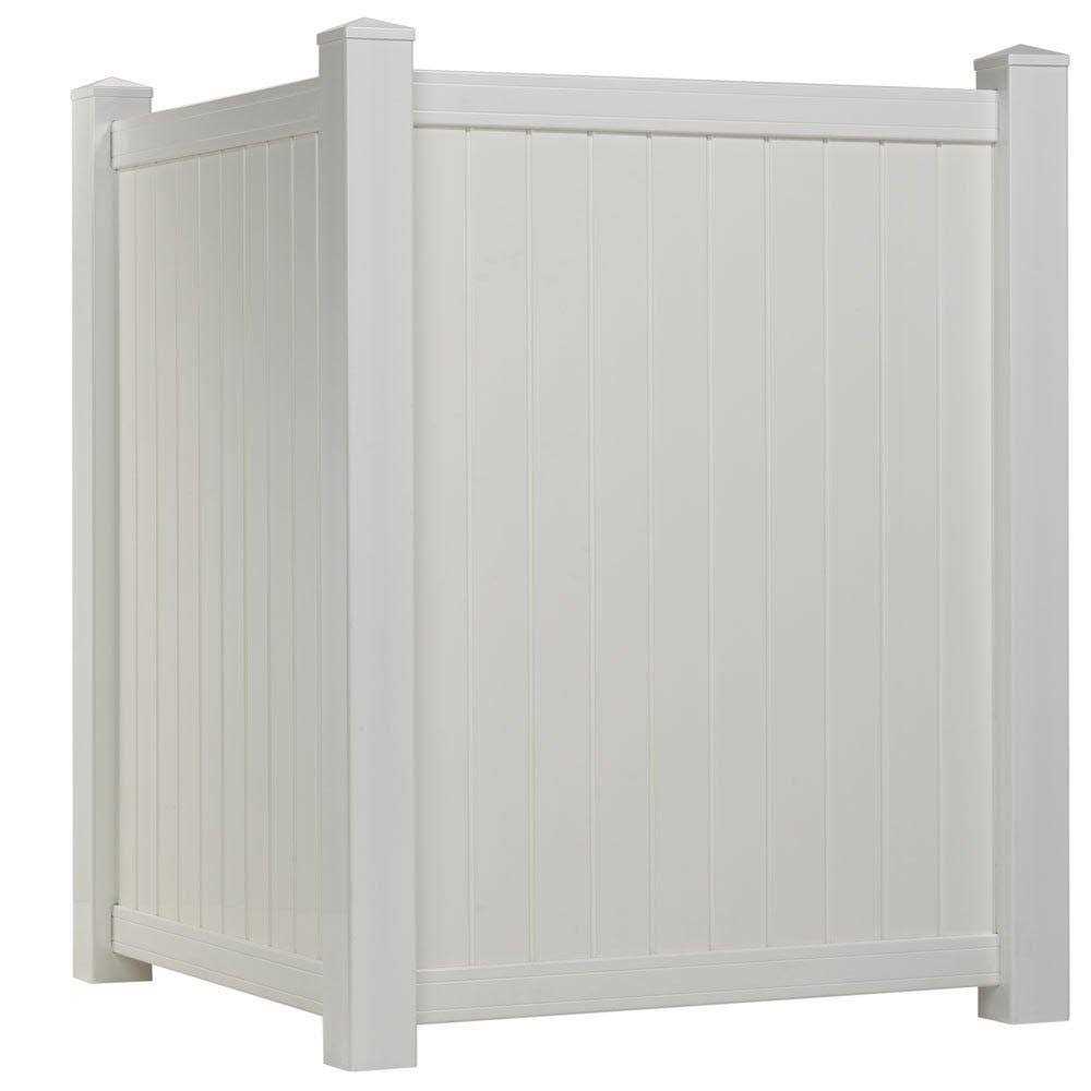 Outdoor Essentials Somerset 5 ft. x 4 ft. White Vinyl Privacy Corner Accent Fence Panel 175848 - Cheap Fitting