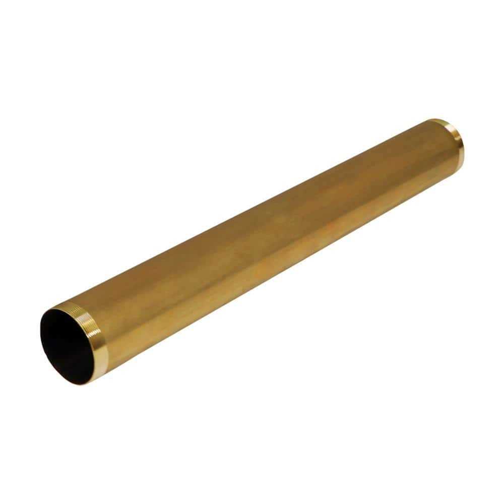 The Plumber’s Choice 1-1/2 in. x 12 in. Brass Threaded Tube for Tubular Drain Applications - Cheap Fitting