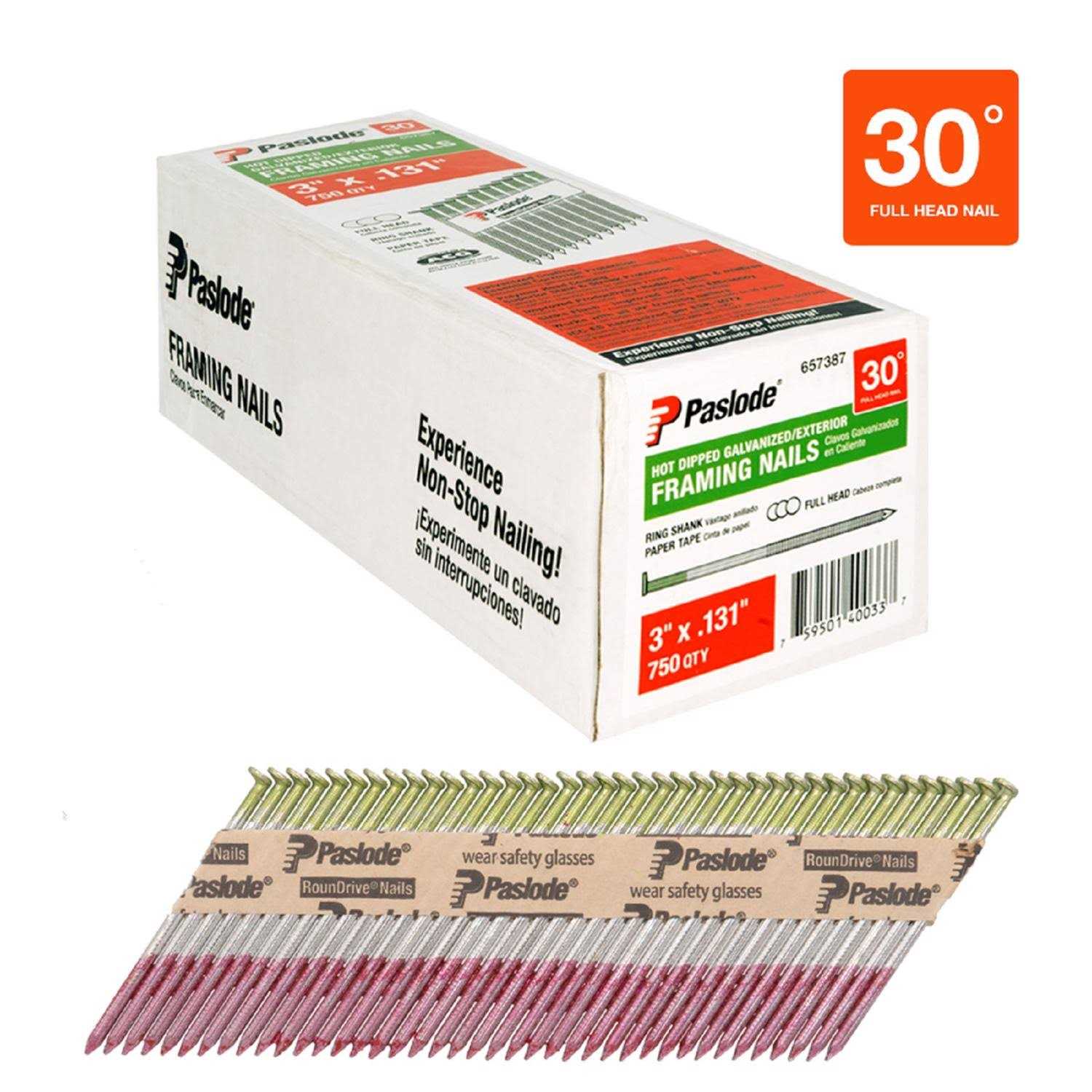 Paslode 3 in. Framing Hot-Dipped Galvanized Steel Nail Full Round Head 657385	Paslode 3 in. Framing Hot-Dipped Galvanized Steel Nail Full Round Head 657385 - Cheap Fitting