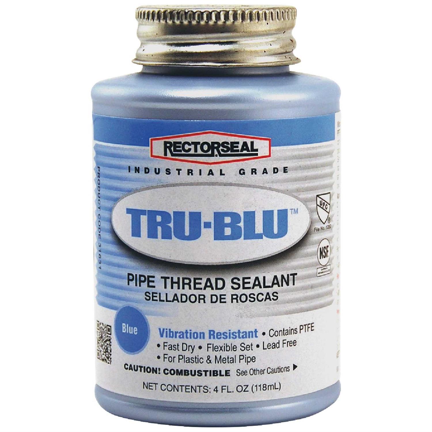 Rectorseal Tru-Blu 4 oz. Blue Pipe Thread Sealant 31631 - Cheap Fitting
