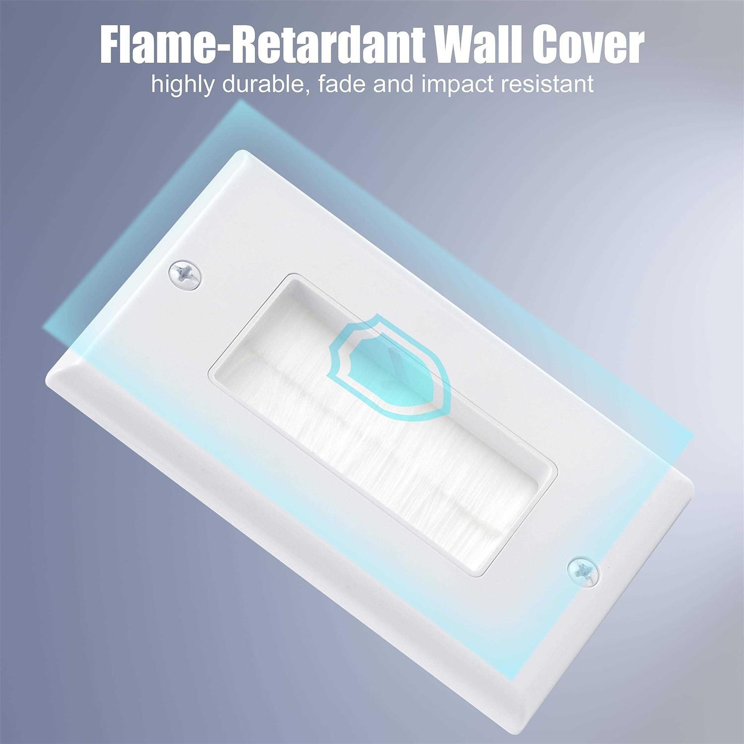 VCE Brush Wall Plate Cable Pass Through UL Listed Single Gang Decorator Wall Cover for Low Voltage Cables - Cheap Fitting