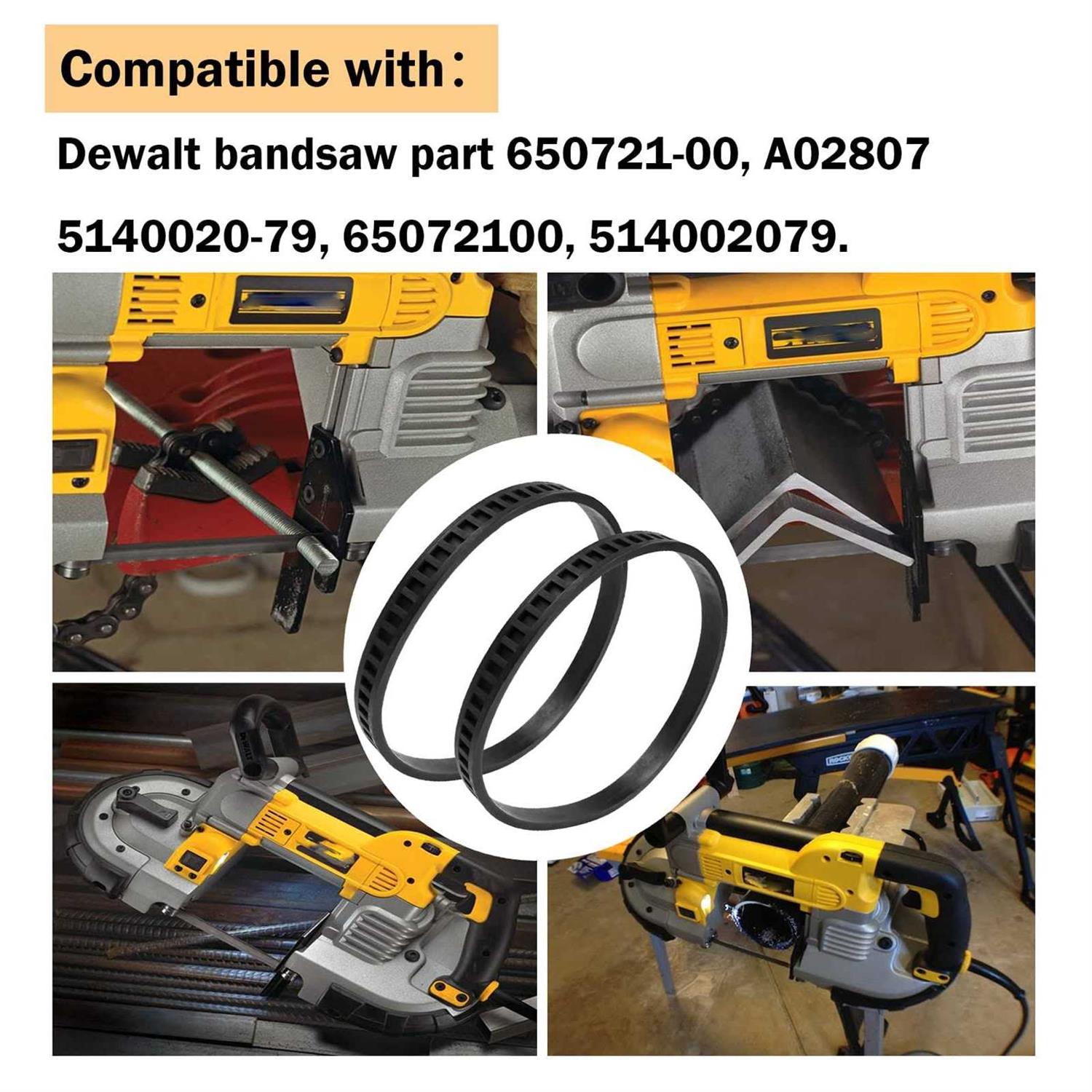 RO6G 650721-00 Dewalt Bandsaw Tires For Dewalt Band Saw Tires DWM120 A02807 DCS374 DW328K - Cheap Fitting