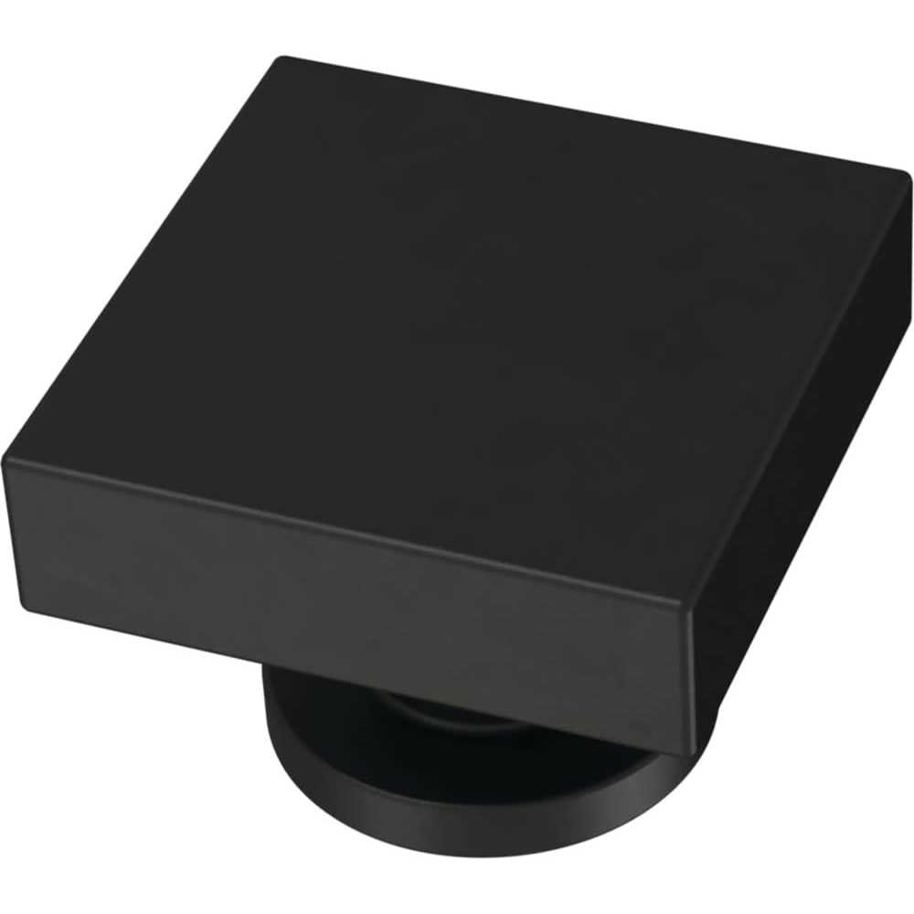 Brainerd Square 1-1/8-in Matte Black Square Cabinet Knob P42251W-FB-C - Cheap Fitting