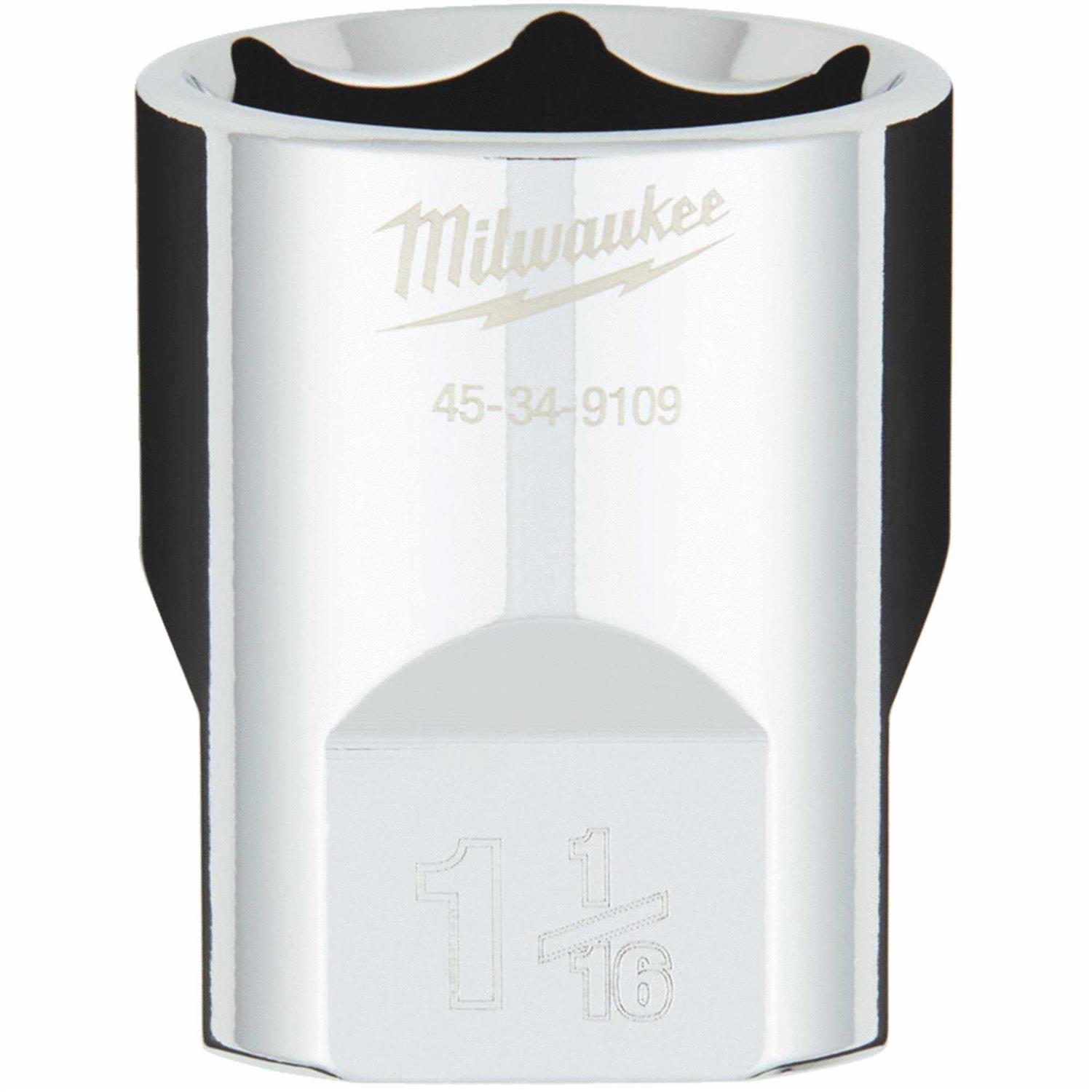 Milwaukee 1/2 Drive SAE 6-Point Socket with Four Flat Sides - Cheap Fitting