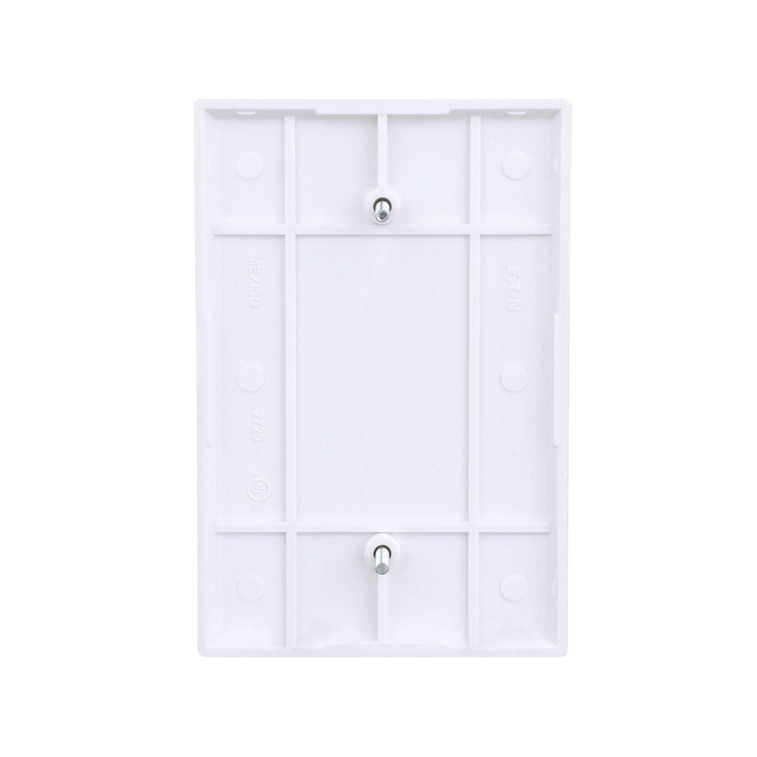 Eaton 1-Gang White Thermoplastic Indoor Blank Wall Plate 2729W-F-LW - Cheap Fitting
