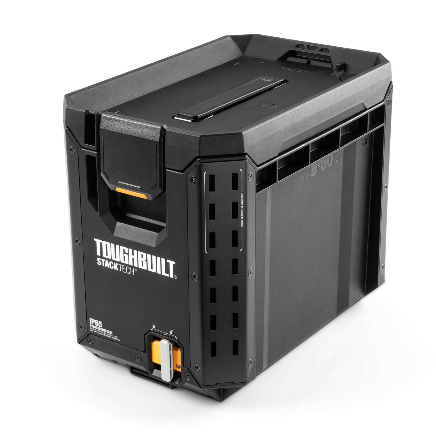 TOUGHBUILT StackTech Compact 10.4-in Black Plastic Lockable Tool Box TB-B1-B-60C - Cheap Fitting
