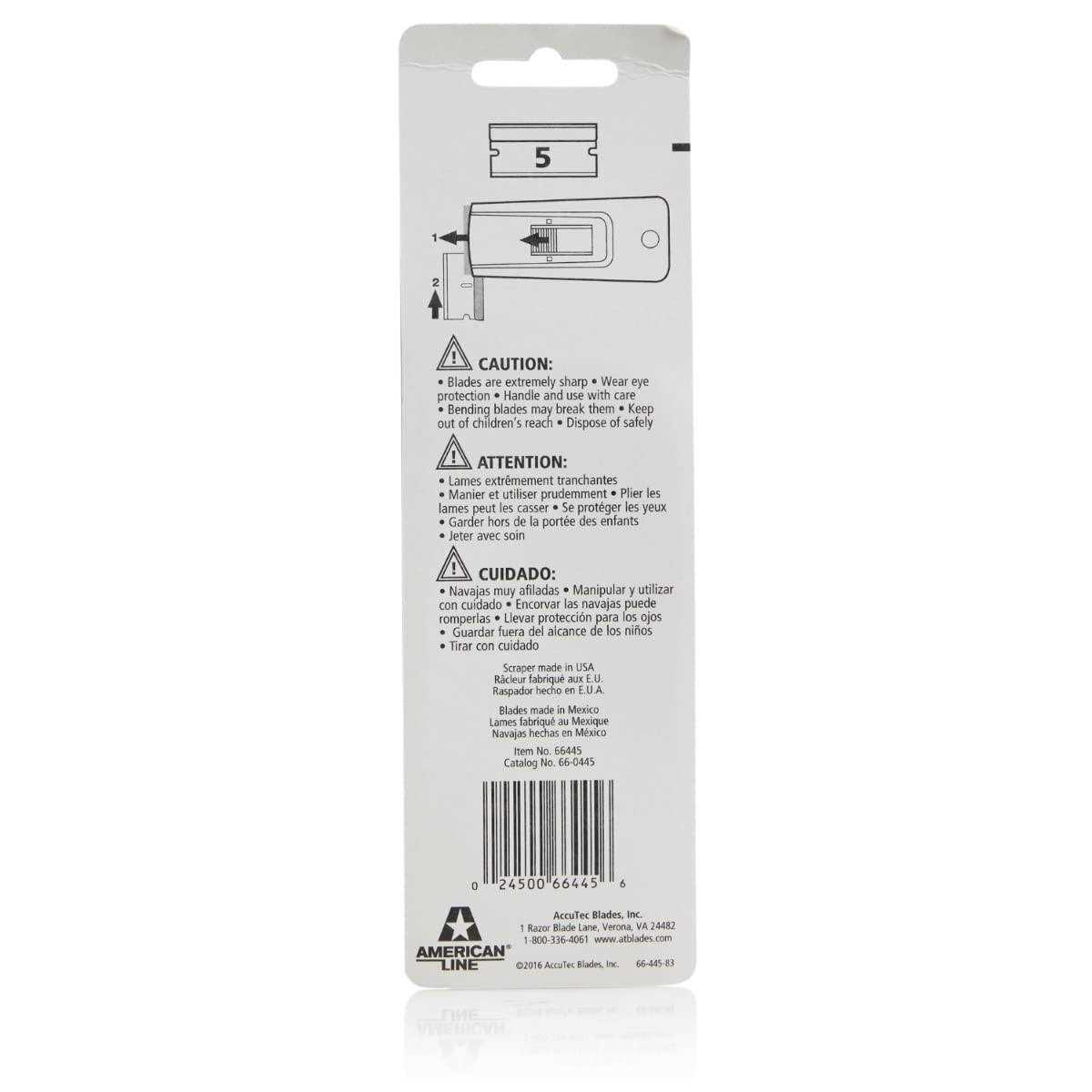 American Line 66-0445 Deluxe Heavy Duty Window Scraper With 5 Blades - Cheap Fitting