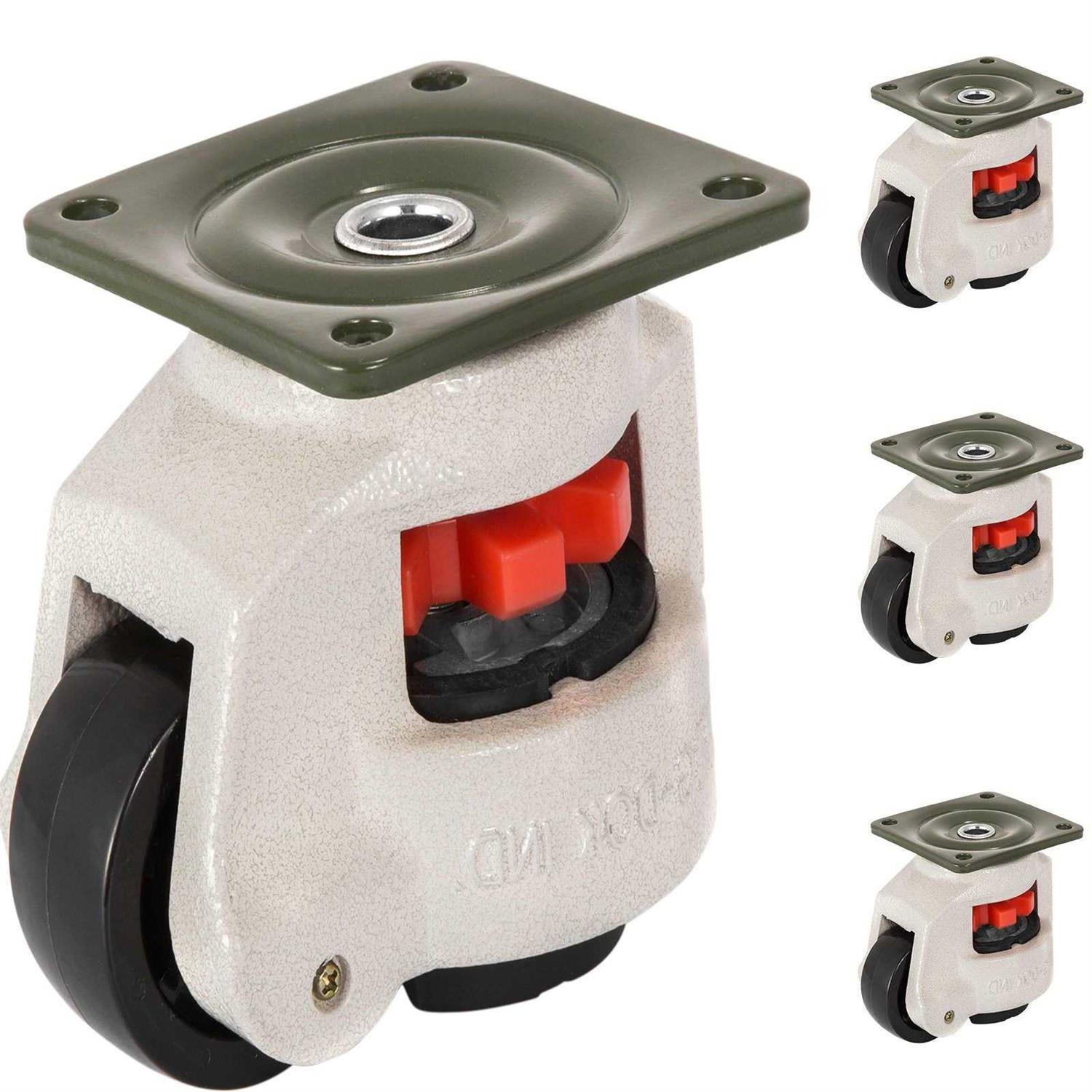 VEVOR 4 Pack Leveling Casters Gd-60f Plate Mounted Footmaster Leveling Caster JLSPTJFML4PCS60F1V0 - Cheap Fitting