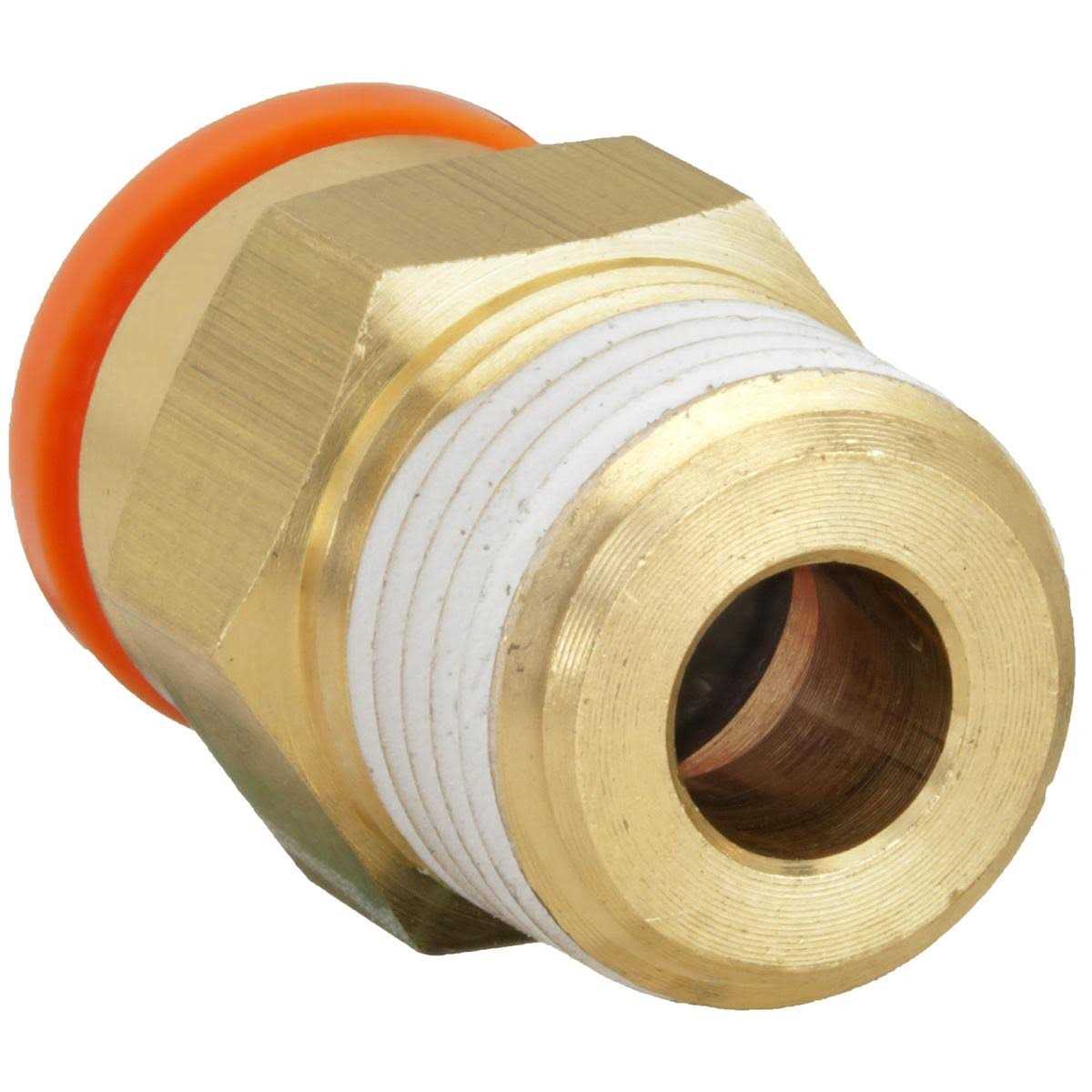 Smc Male Adapter,1/4 in.,TubexMNPT KQ2H07-34AS - Cheap Fitting
