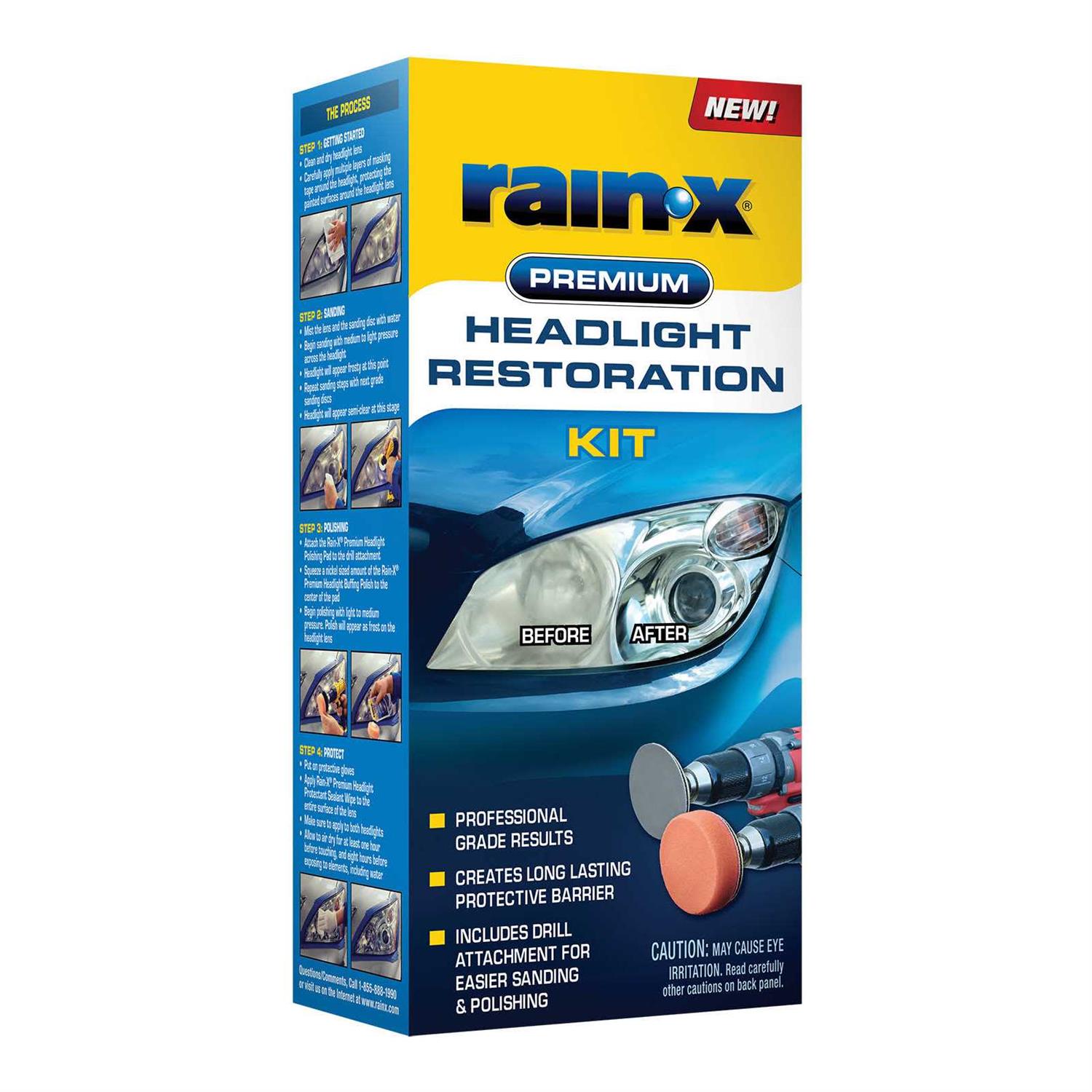 Rain X 610153 Premium Headlight Restoration Kit - Cheap Fitting