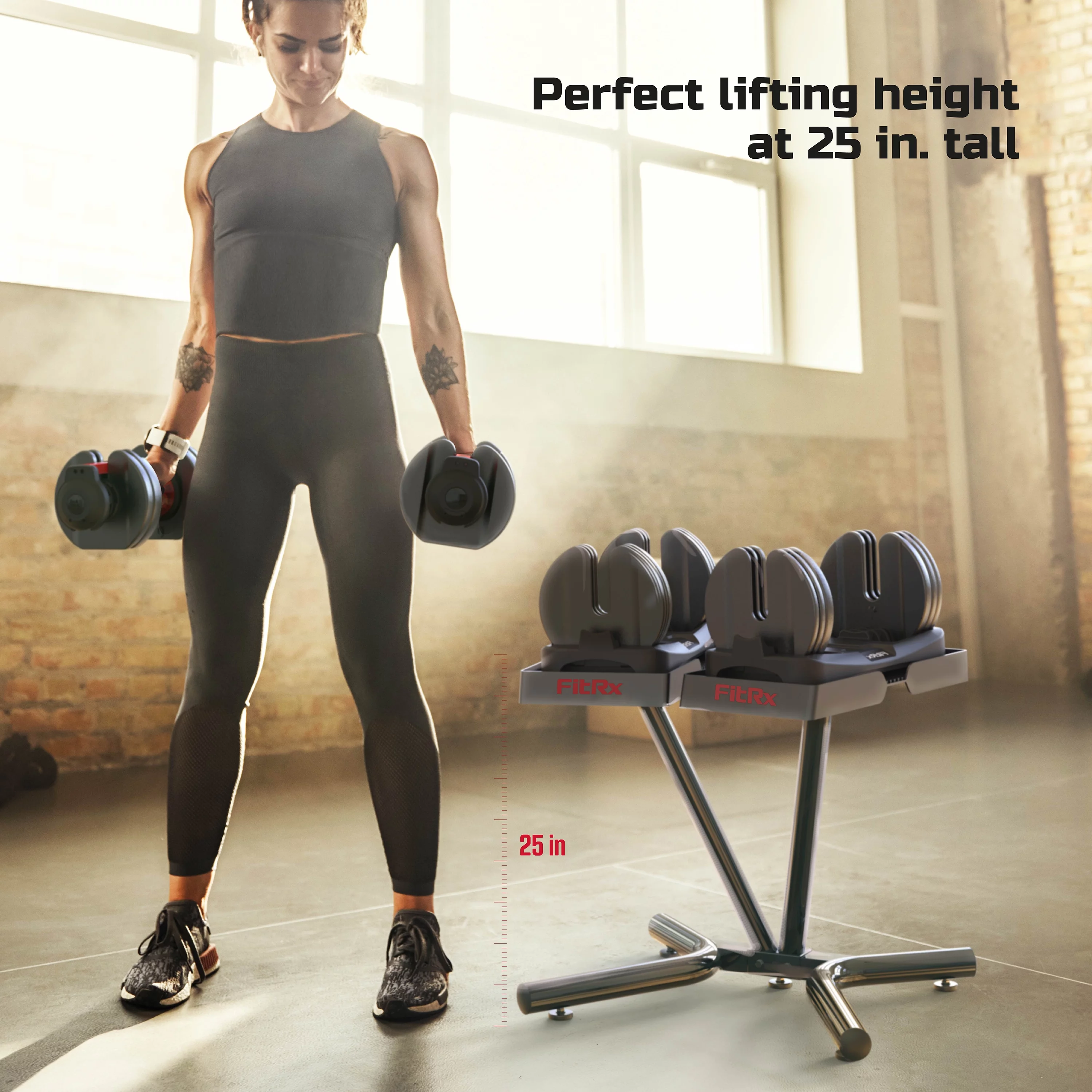 FitRx SmartBell, Quick-Select Adjustable Dumbbell, 5-52.5 lbs. Weight, Black, Single - Cheap Fitting