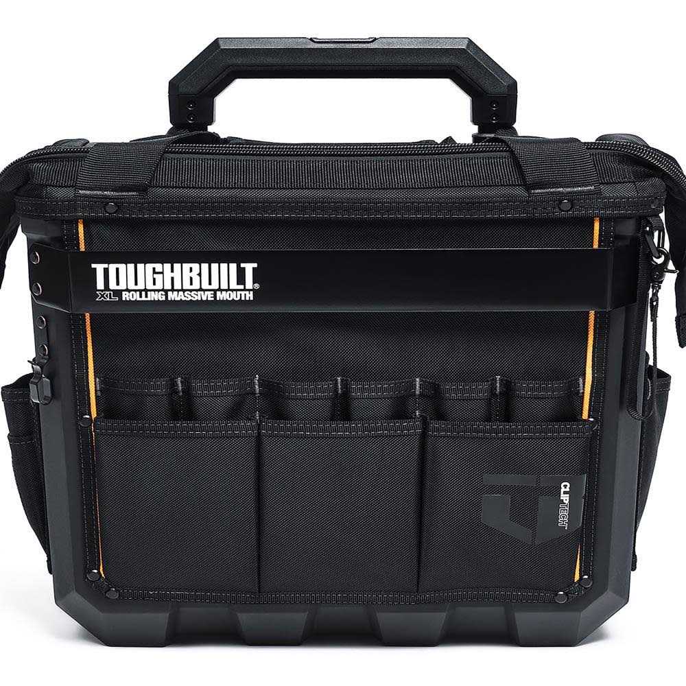 Toughbuilt XL Rolling Massive Mouth 18 Tool Bag in Black - Cheap Fitting
