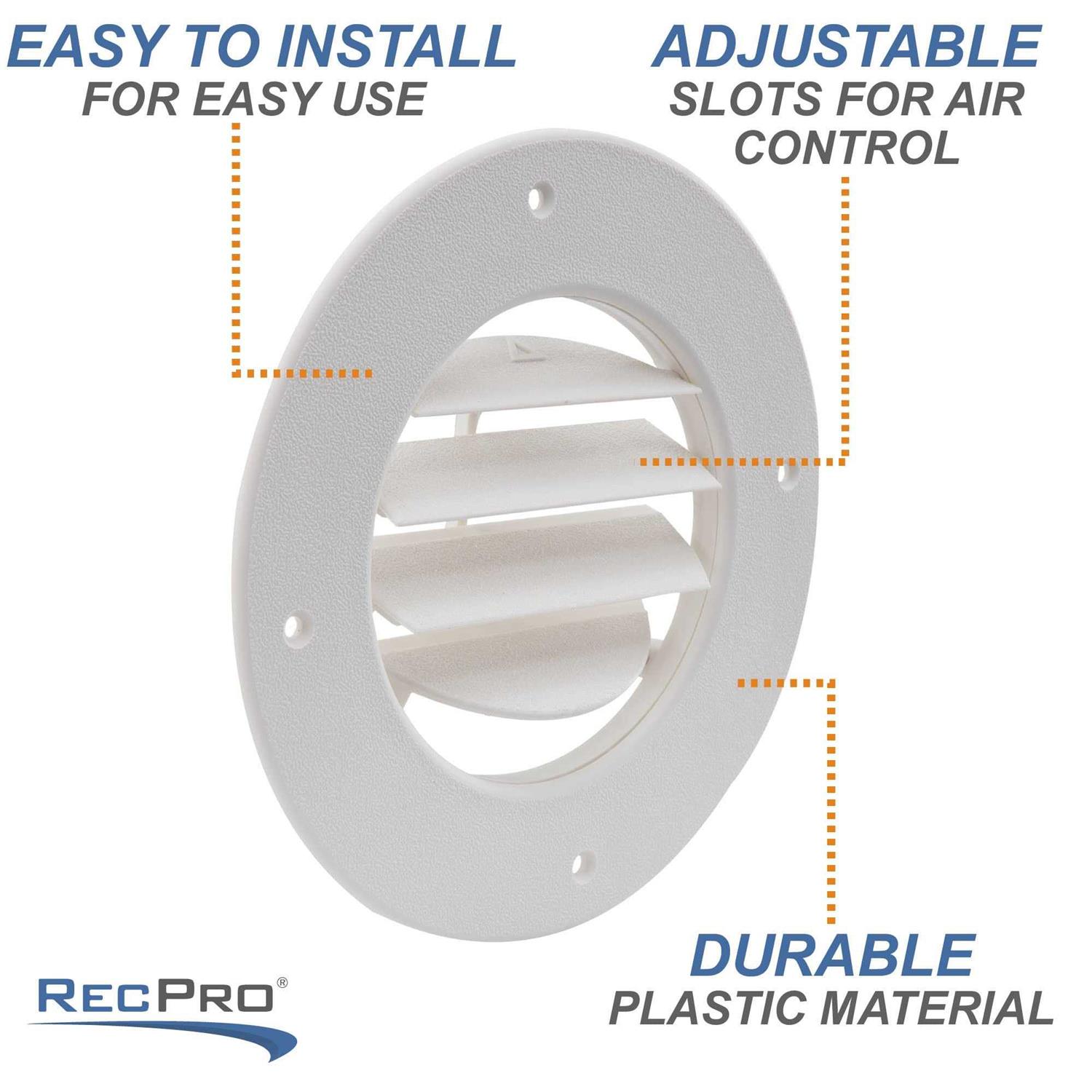 Recpro Rv Air Louver Ceiling Vent 6.5 - Cheap Fitting
