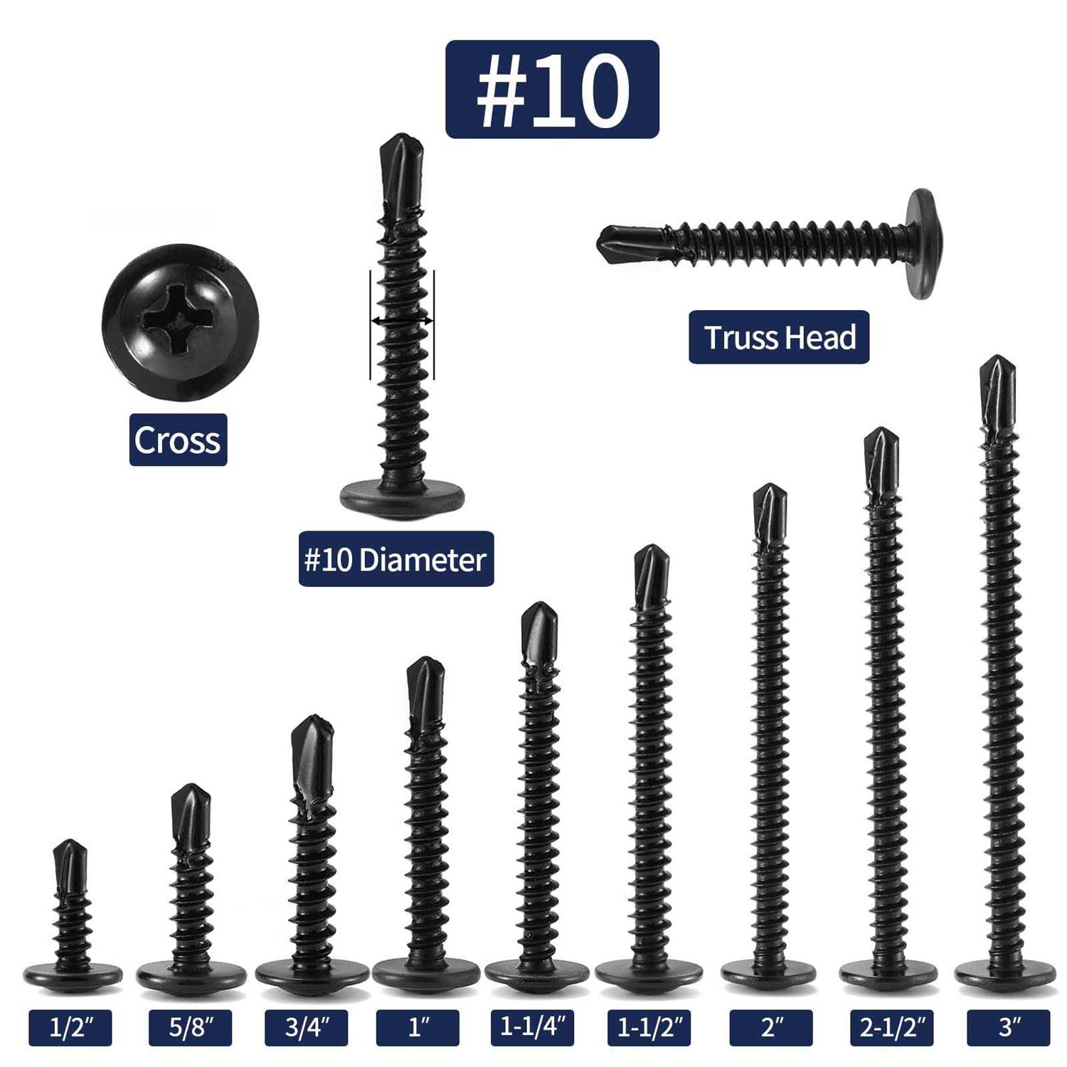 Sheet Metal Screws 100Pcs 410 Stainless Steel Truss Head Fast Self Tapping Screws By Sg Tzh - Cheap Fitting