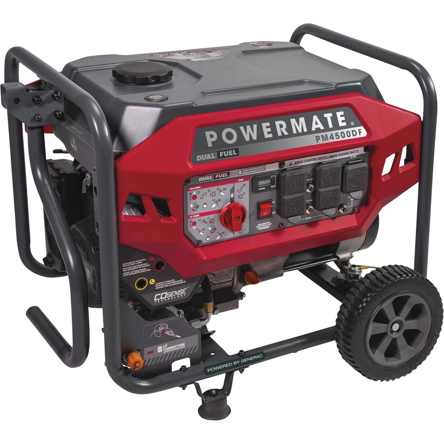 Powermate 4500 Watt Dual Fuel Portable Generator PM4500DF P0081700 - Cheap Fitting