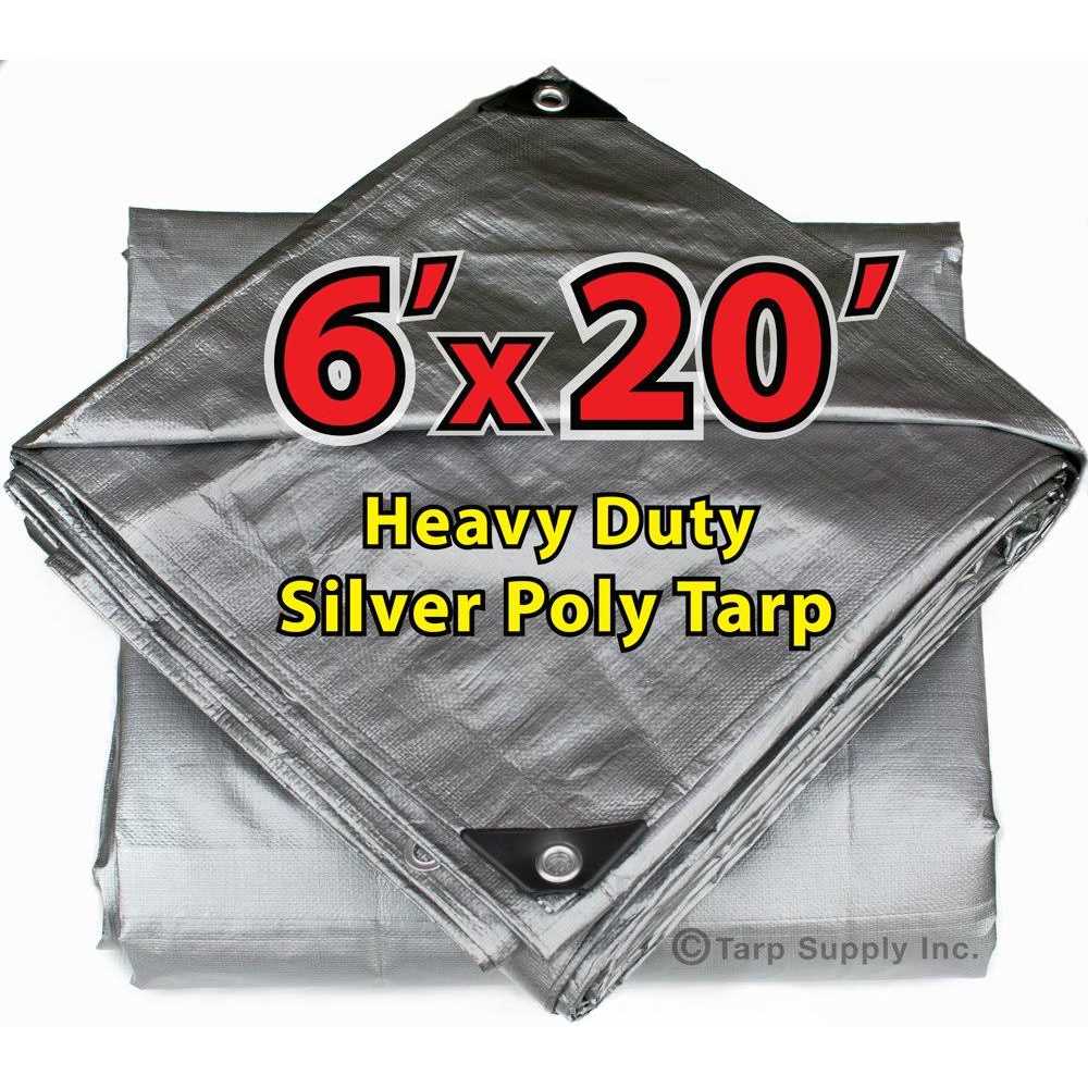 Heavy Duty Silver Poly Tarp by Tarp Supply Inc - Cheap Fitting