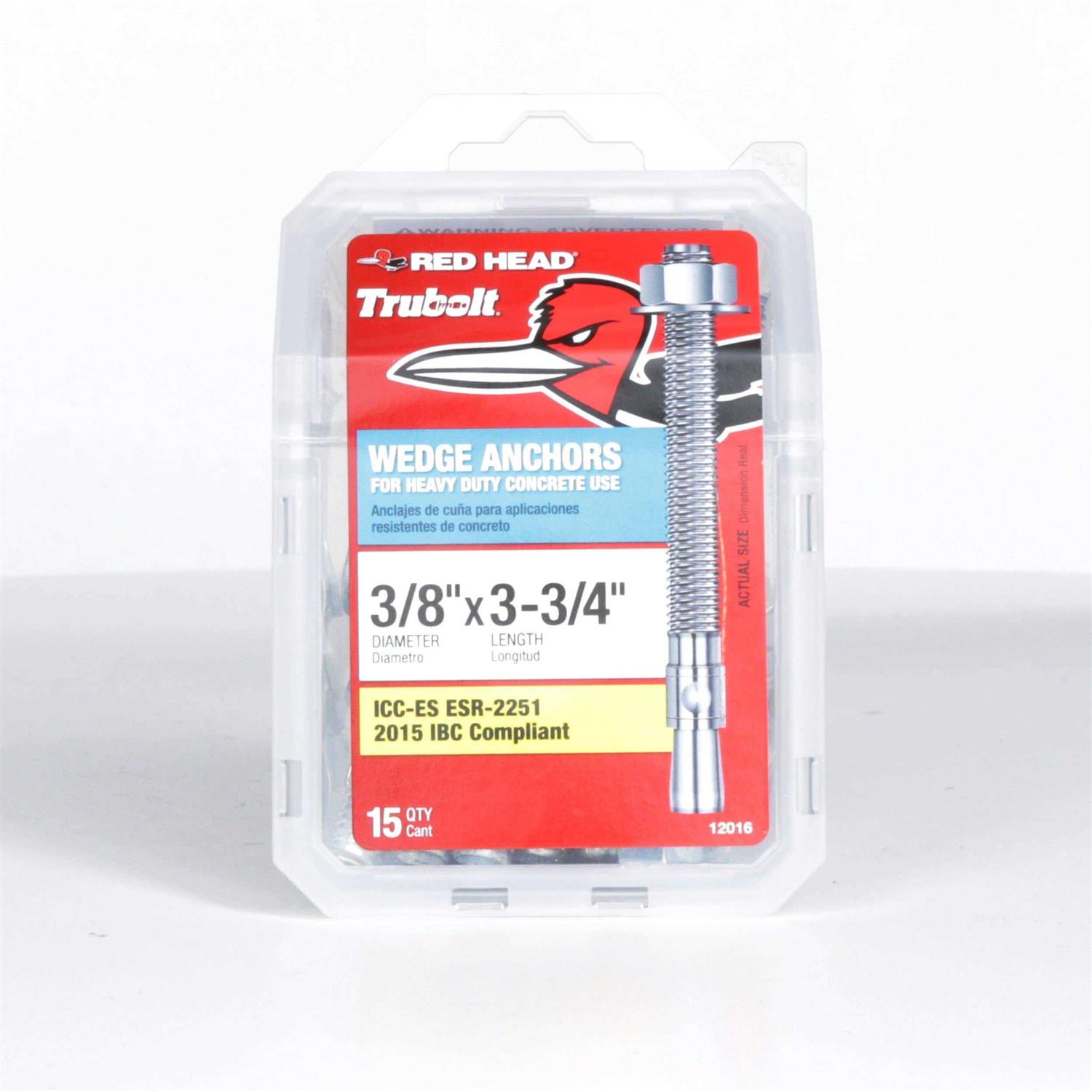 Red Head 3/8 in. x 3-3/4 in. Concrete Wedge Anchor 12016 - Cheap Fitting