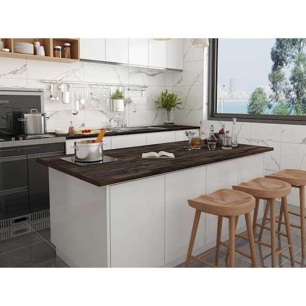 Interbuild Acacia 6 ft. L x 25 in. D x 1.5 in. T Butcher Block Countertop Stain - Cheap Fitting