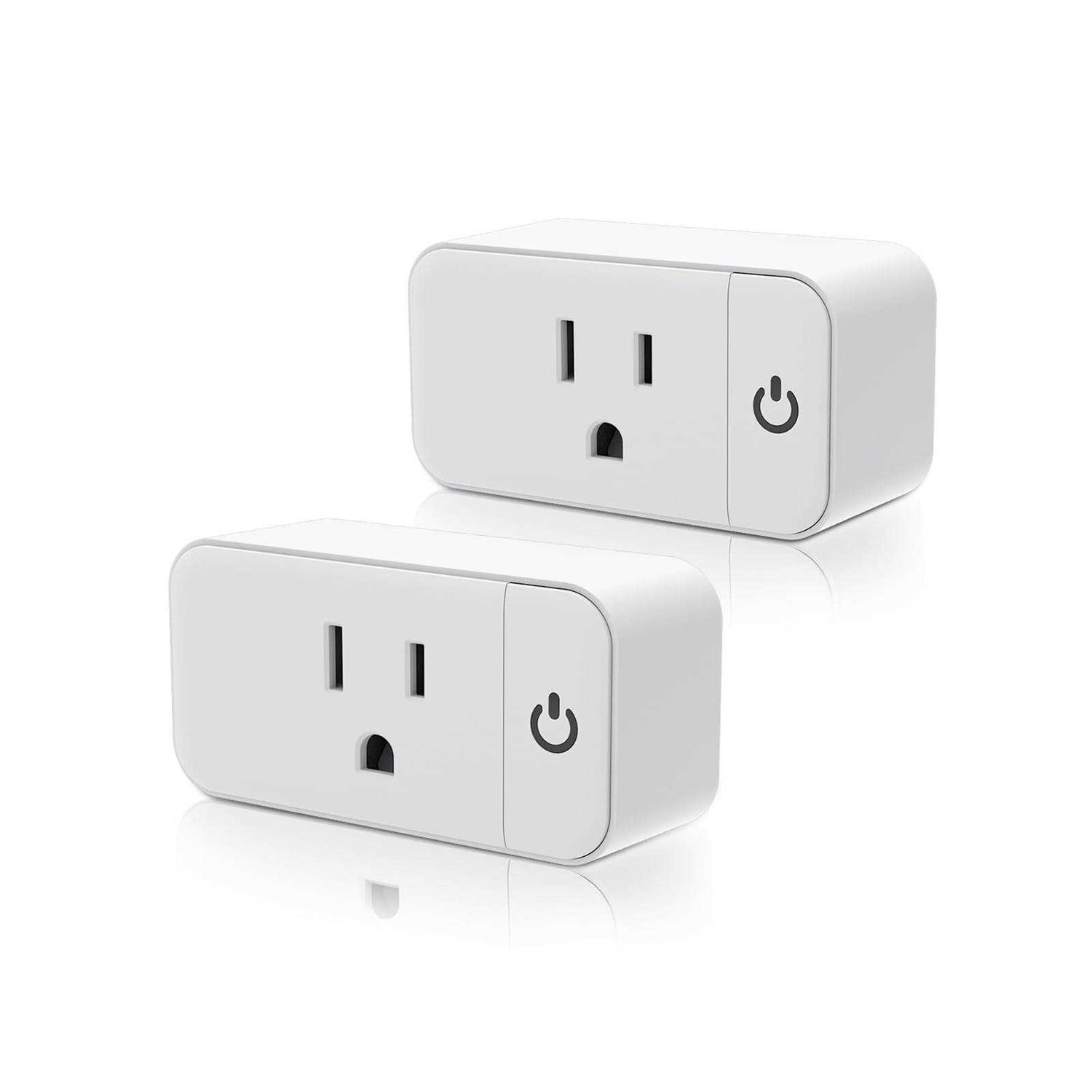 Mini Smart Plug, WiFi Smart Outlet Compatible with Alexa and Google Assistant, WiFi Socket with Remote Control and Timer Function - Cheap Fitting
