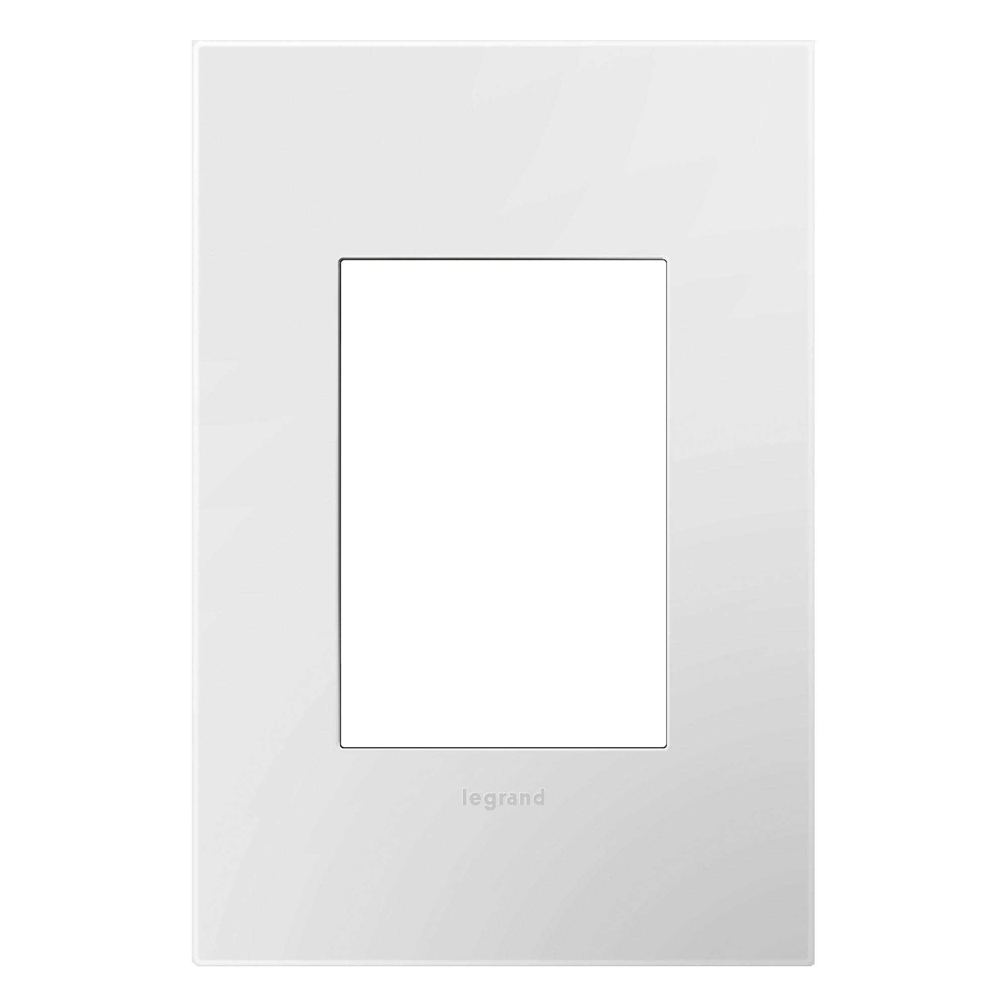 Legrand AWP1G3WH4 Adorne Gloss White 1-Gang + Wall Plate - Cheap Fitting