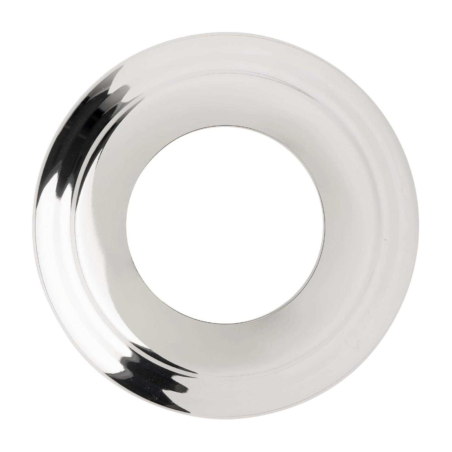 THE Can CONVERTER 7’¾ INCH Beveled Round Steel Ceiling Medallion Goof Plate for Recessed Can Lighting - Cheap Fitting