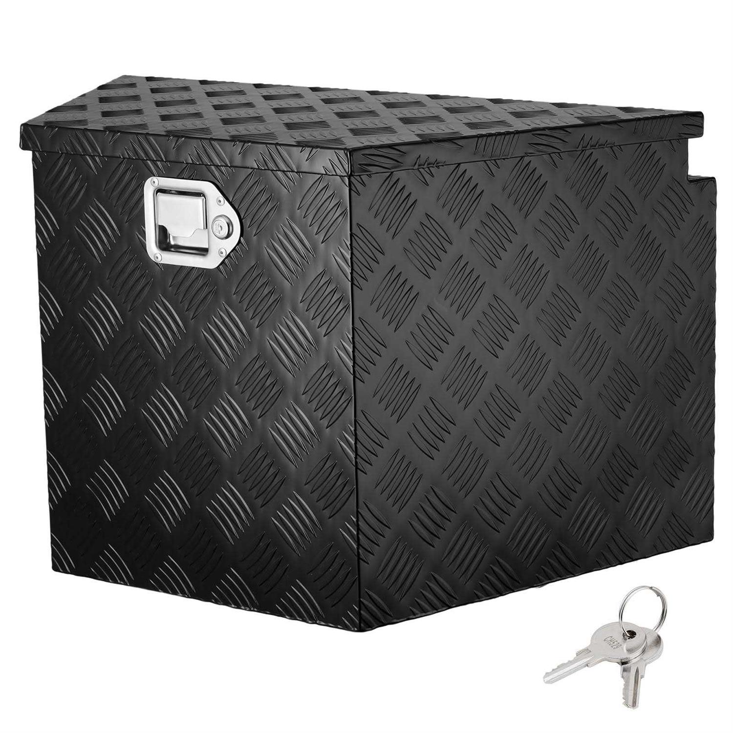 VEVOR Trailer Tongue Box, Aluminum Alloy Diamond Plate Tongue Box Tool Chest, Heavy Duty Trailer Box Storage with Lock and Keys - Cheap Fitting
