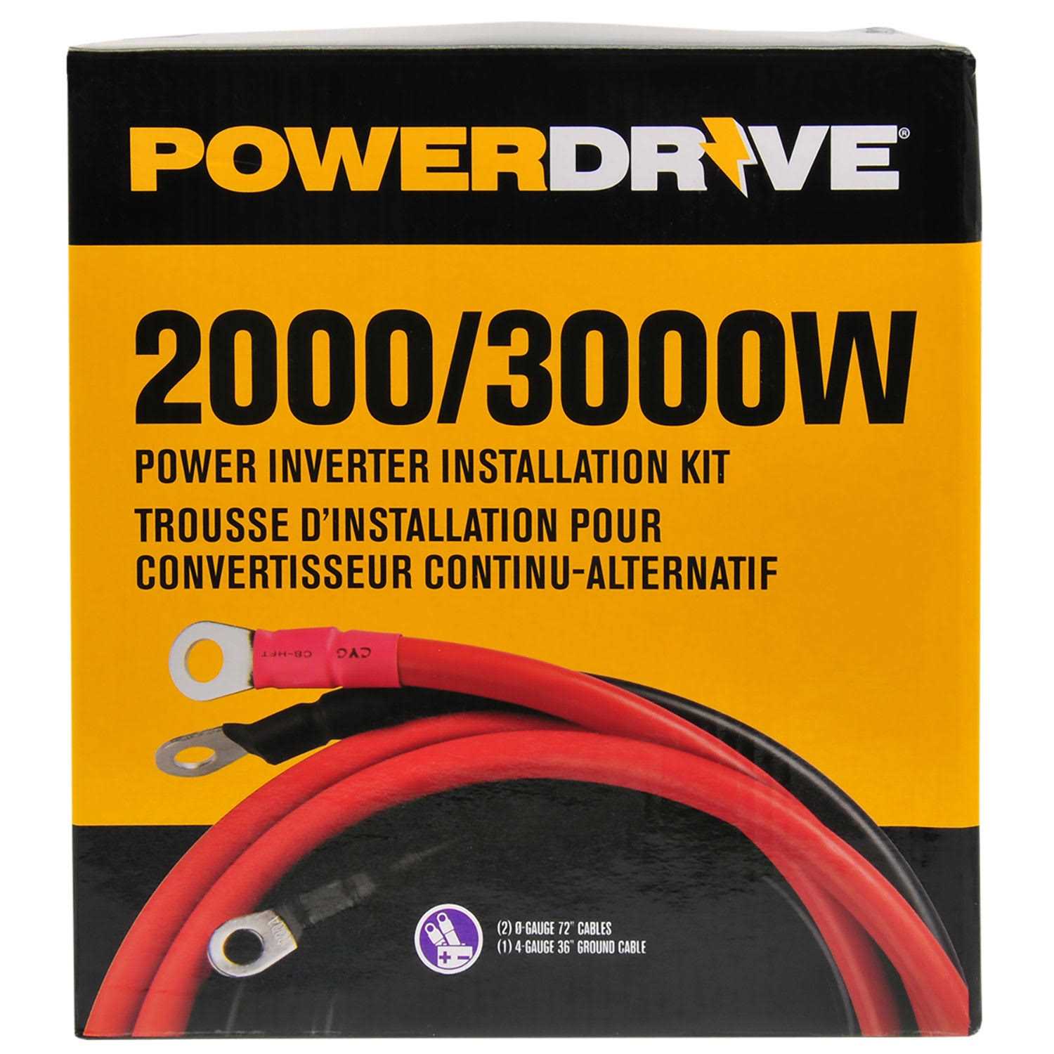 PowerDrive 2000/3000 Watt Power Inverter Installation Kit PDIKT2 - Cheap Fitting