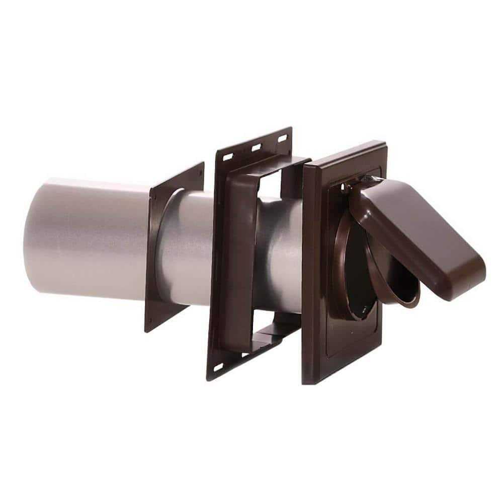 No-Pest 4 In. Brown Plastic J-Block Dryer Vent Hood - Cheap Fitting