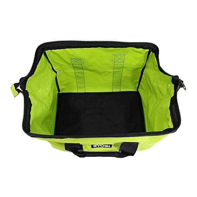 Green Wide Mouth Collapsible Genuine OEM Contractors Bag w/Full Top Single Zipper Action and Cross X Stitching - Cheap Fitting