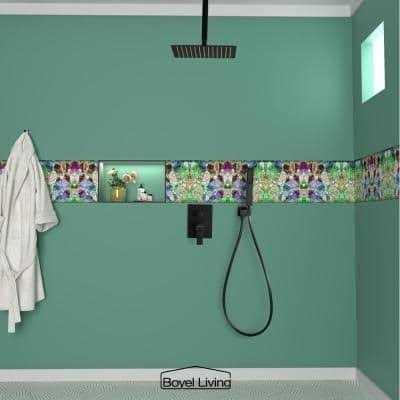 Boyel Living 1-Spray Patterns with 2.5 GPM 12 in. Ceiling Mount Dual Shower Heads with Pressure Balance Valve SMDBYL-88005B - Cheap Fitting