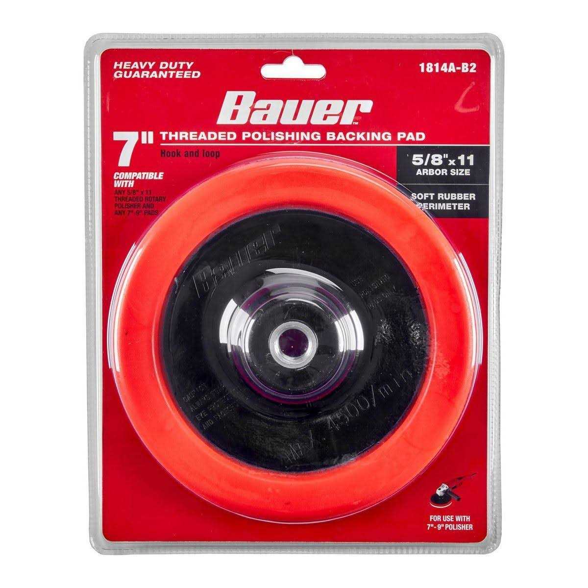 Bauer 7 in. Threaded Polishing Hook and Loop Backing Pad - Cheap Fitting
