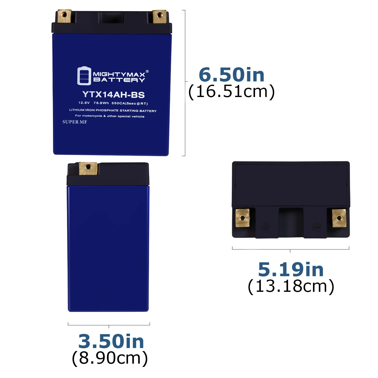 YTX14AH-BS Lithium Replacement Battery compatible with Ariens 8028 Gravely Comm. Riding Mower - Cheap Fitting