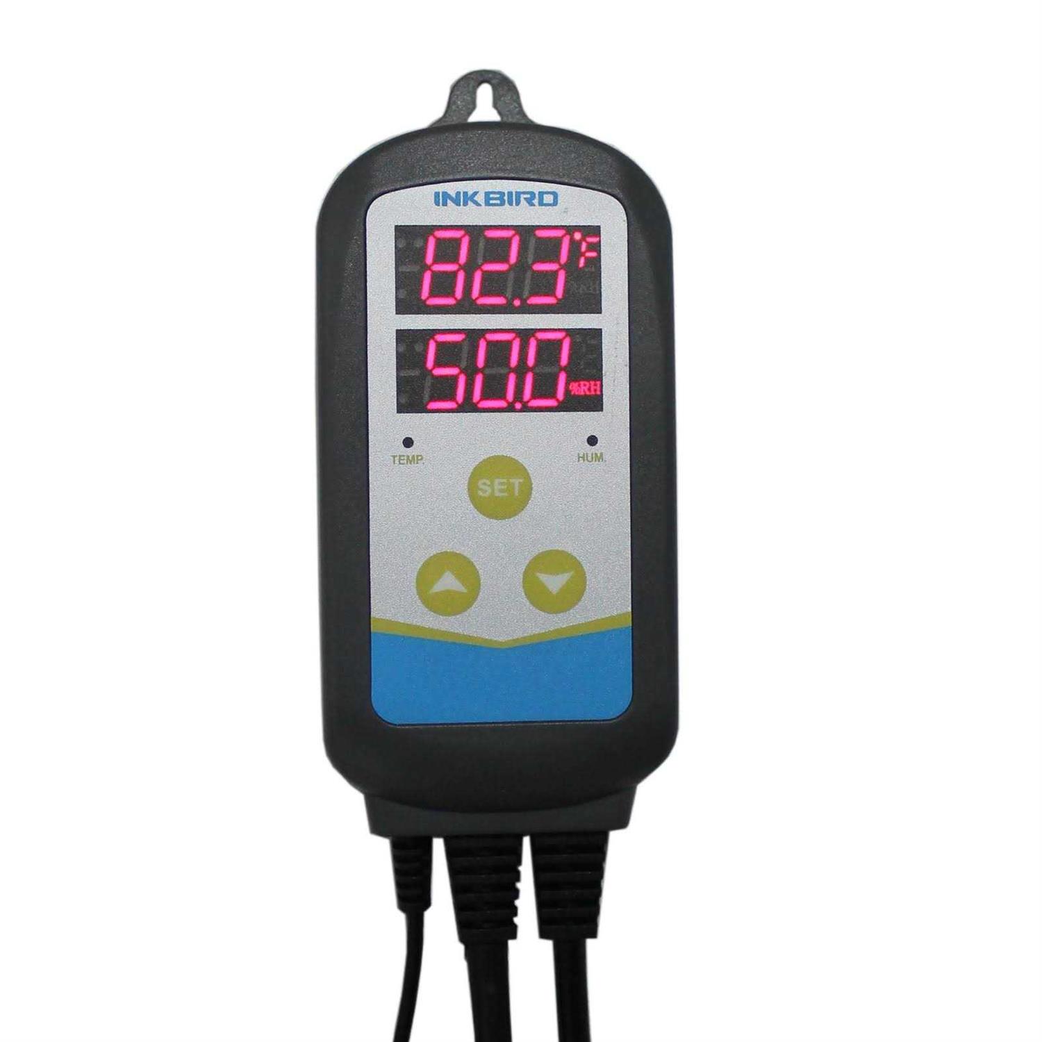 Humidity Controller IHC200 Inkbird Humidistat Mushroom Greenhouse Pre Wired Outlet Dual Stage Humidifier Dehumidifier - Cheap Fitting
