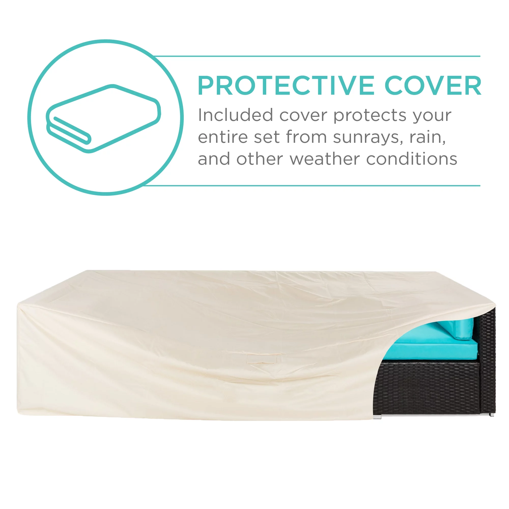 Best Choice Products 7-Piece Outdoor Modular Patio Conversation Furniture, Wicker Sectional Set - Gray/Navy - Cheap Fitting