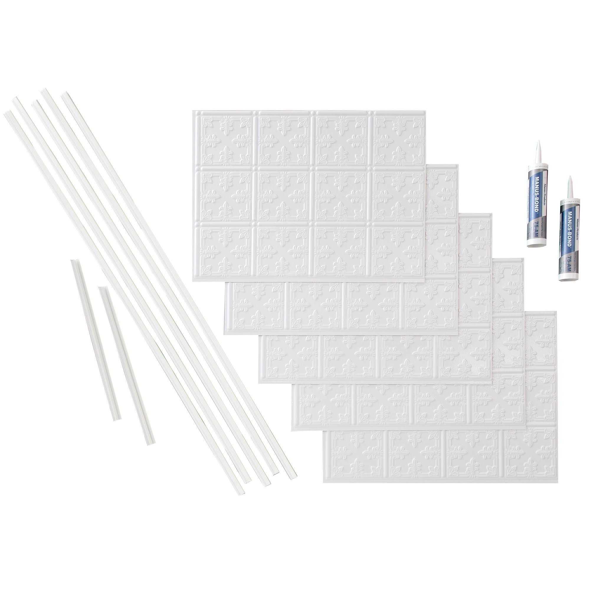 FASÄDE Traditional Style/Pattern 10 Decorative Vinyl 18in x 24in Backsplash Panel Fasade - Cheap Fitting