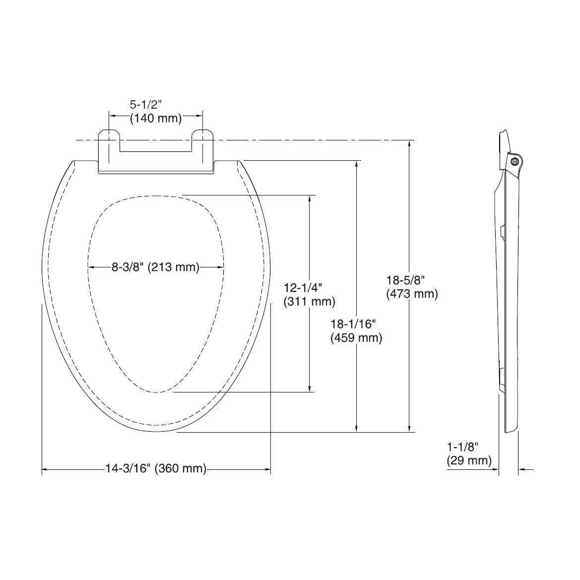 Kohler Cachet Quiet-Close Elongated Toilet Seat - Cheap Fitting