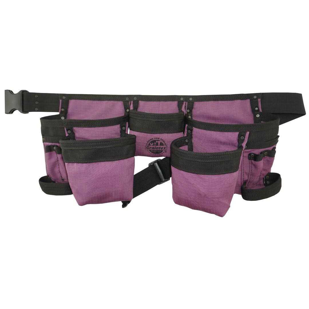 Graintex Purple Canvas 11-Pocket Finisher Tool Apron - Cheap Fitting
