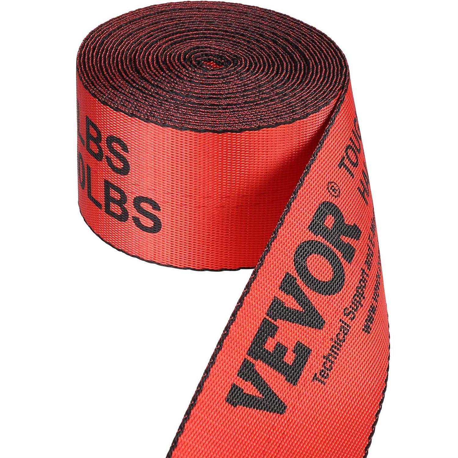 VEVOR Truck Straps 4 x30′ Heavy Duty Tie Down w/Flat Hooks 18,000lbs Break Strength - Cheap Fitting