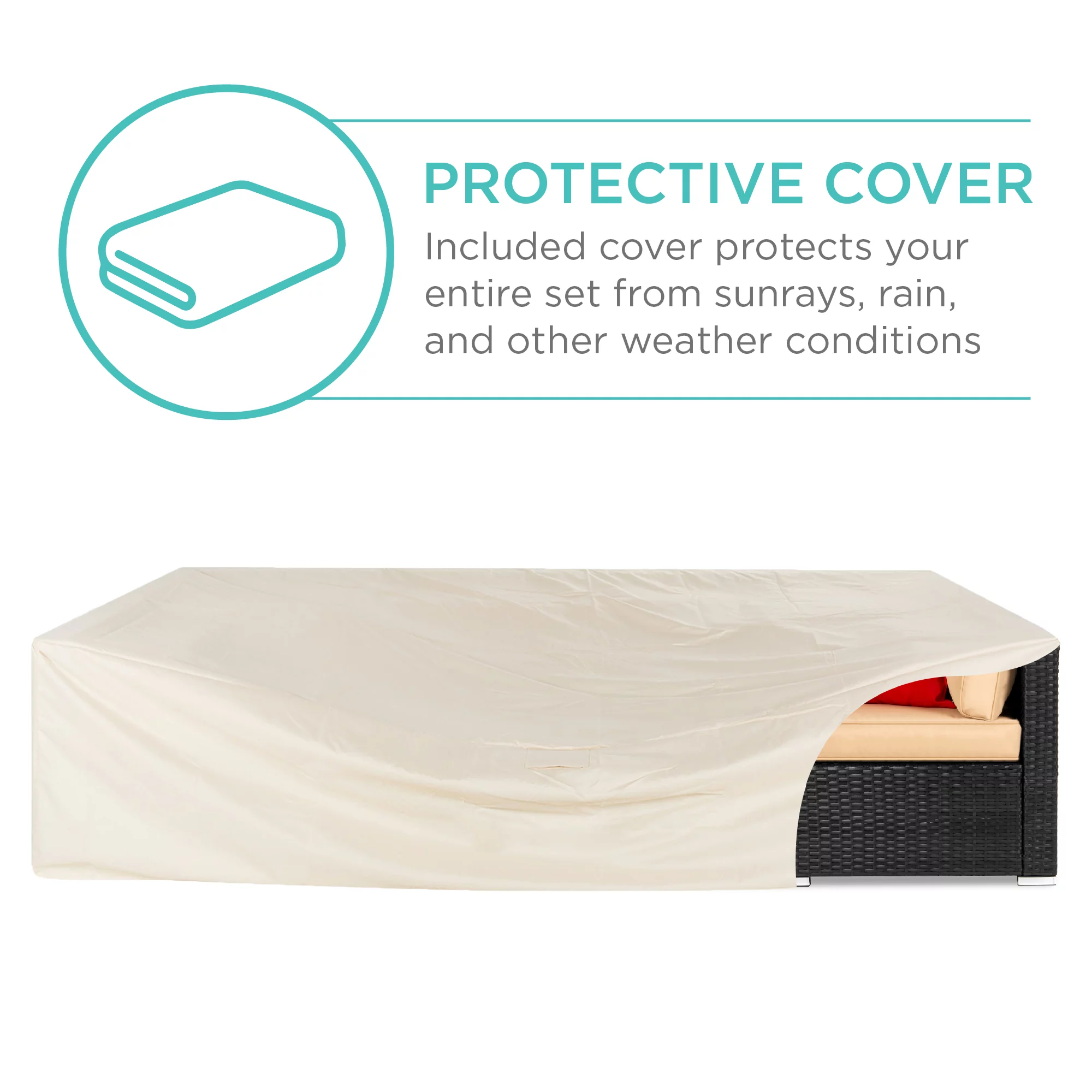 Best Choice Products 7-Piece Outdoor Modular Patio Conversation Furniture, Wicker Sectional Set - Gray/Navy - Cheap Fitting