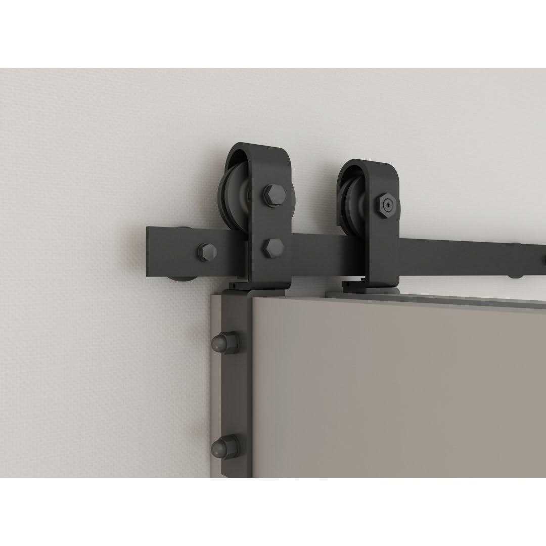 Paneled MDF Composite Bifold Barn Door with Installation Hardware Kit Calhome - Cheap Fitting