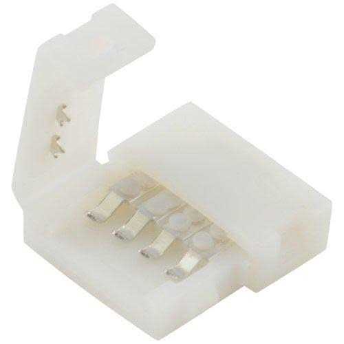 ABI 10x 10mm 4-pin Solderless Clip-on Coupler Connector for 5050 RGB LED Strip Light - Cheap Fitting
