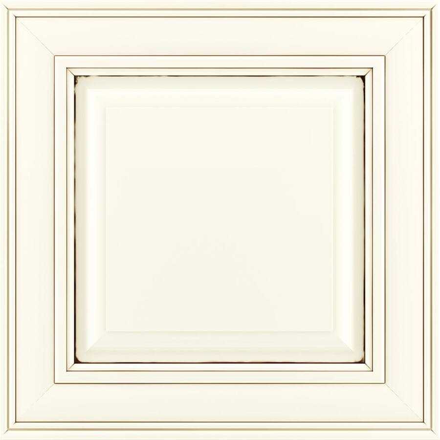 American Woodmark Savannah 14 9/16 x 14 1/2 in. Cabinet Door Sample in Linen 99765 - Cheap Fitting