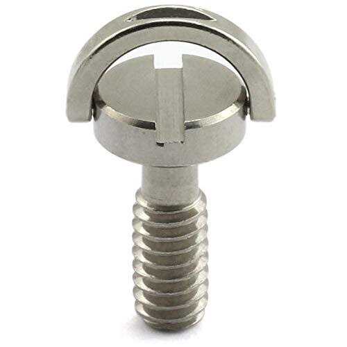 HJ Garden 2pcs 1/4-20 Thread D-Ring Stainless Steel Camera Fixing Screws for Camera Tripod Monopod QR Plate,D Shaft Quick Release Plate Mounting - Cheap Fitting